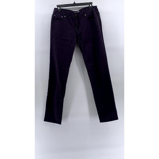 ANKOR EAST Women's Plum Mid-Rise Stretch Slim-Fit Pants SZ 13/14