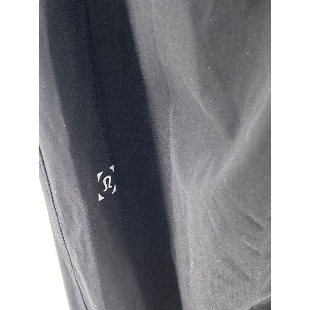 LULULEMON Women's Black Solid Pull-On High-Rise Zipper-Hem Jogger SZ S