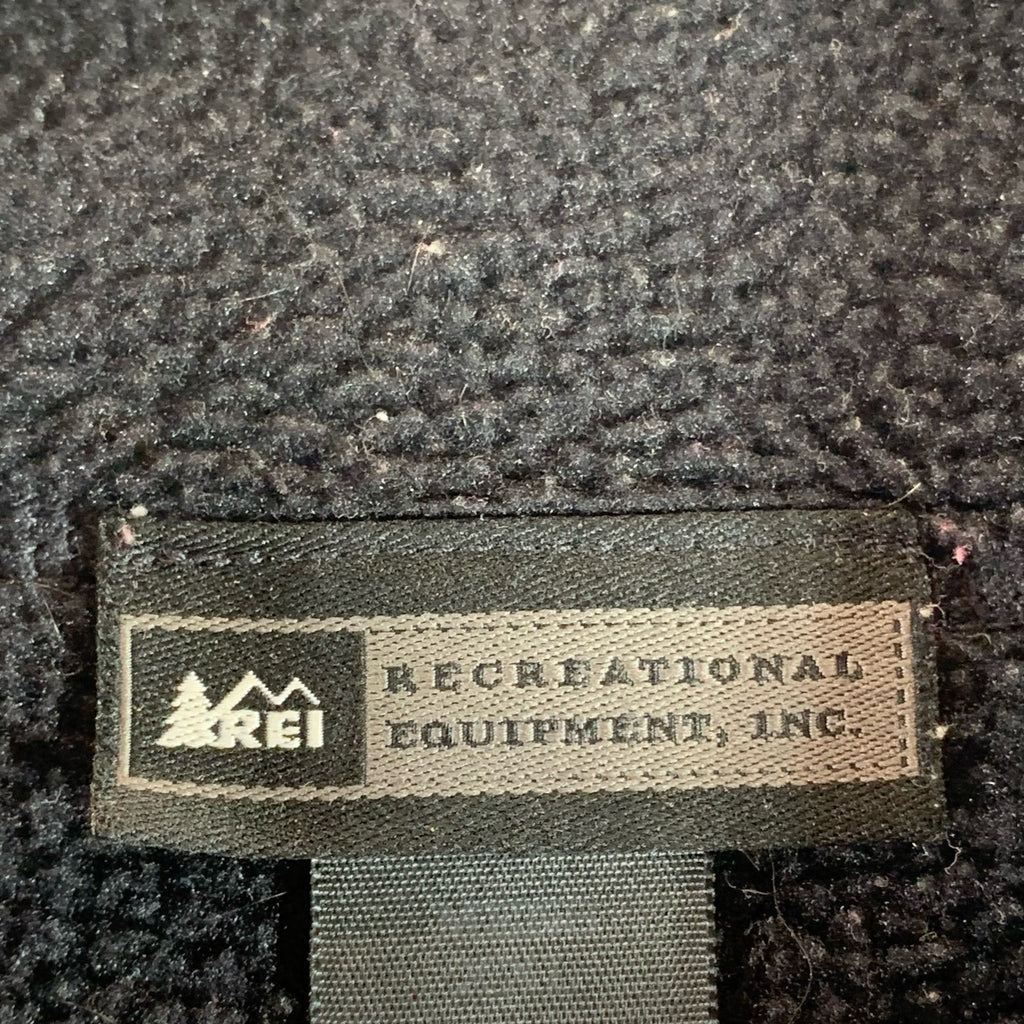 REI Men's Black Solid Fleece Stand Collar Zip-Up Jacket SZ 2XL