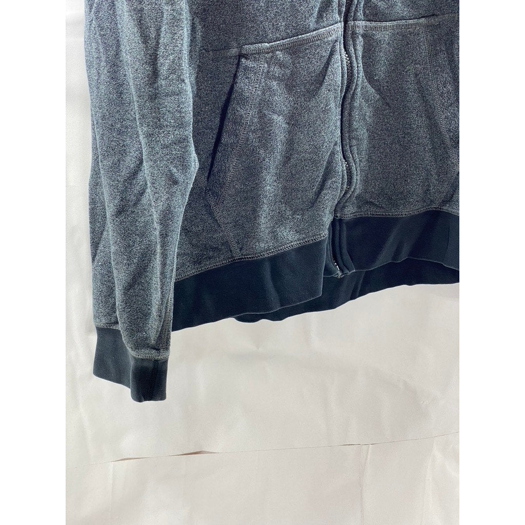 NIKE Men's Blue-Gray Marled Hooded Zip-Up Sweater SZ XL