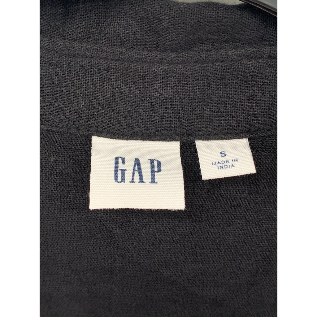 GAP Women's Black Solid Lightweight Split-Neck Short Sleeve Top SZ S