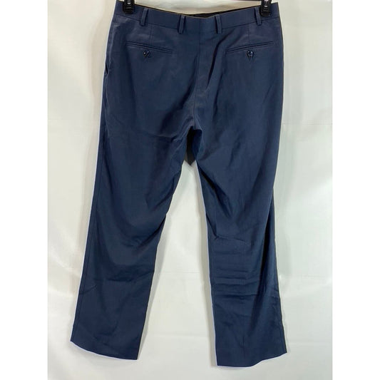 PERRY ELLIS PORTFOLIO Men's Navy Flat Front Dress Pants SZ 36X30