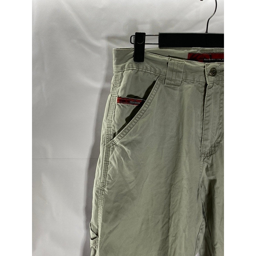 QUIKSILVER Men's Vintage Gray Barney Seawashed Canvas Straight-Leg Pant SZ 28