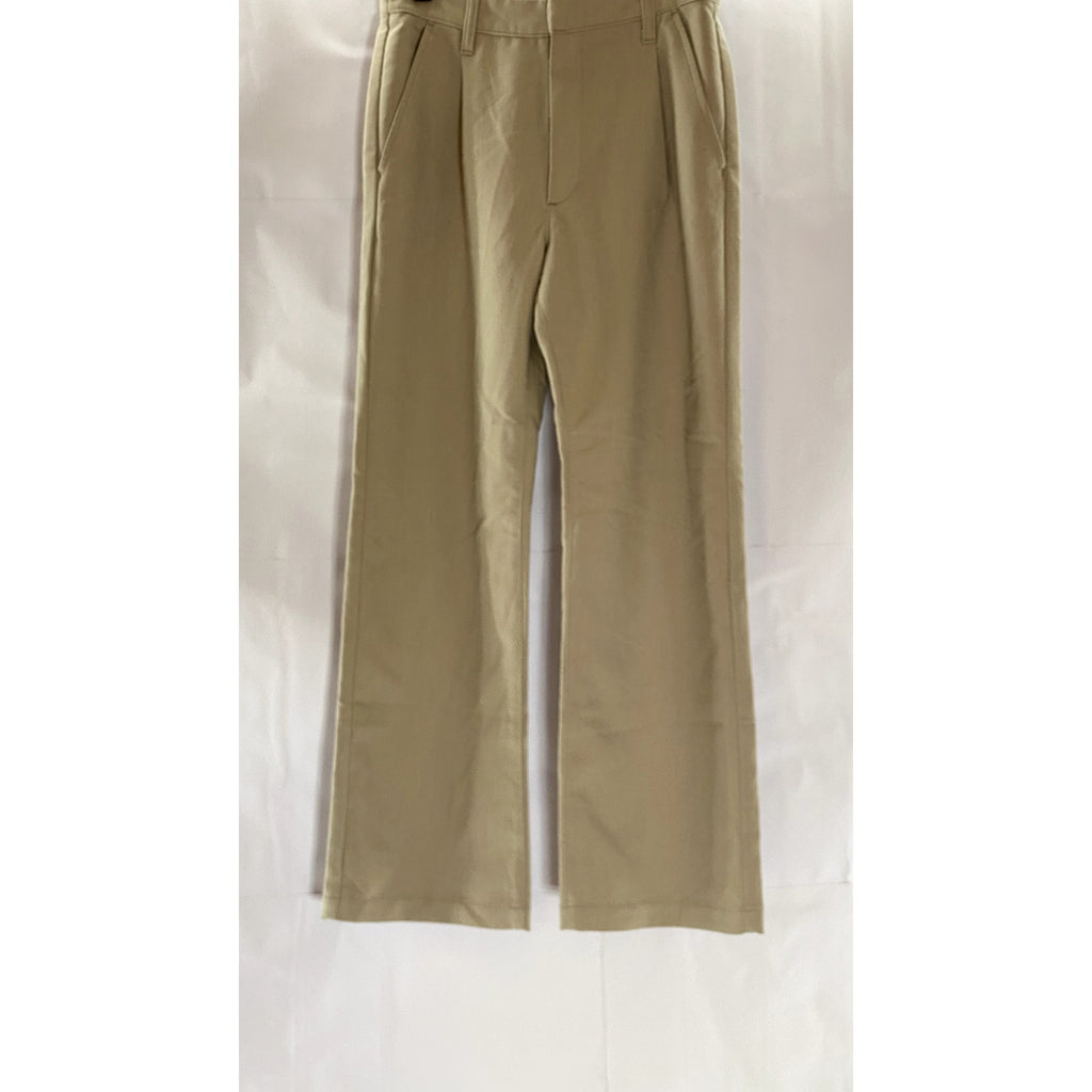 ABERCROMBIE & FITCH Women's Tan Regular-Fit Mid-Rise Wide-Leg Dress Pant SZ  28
