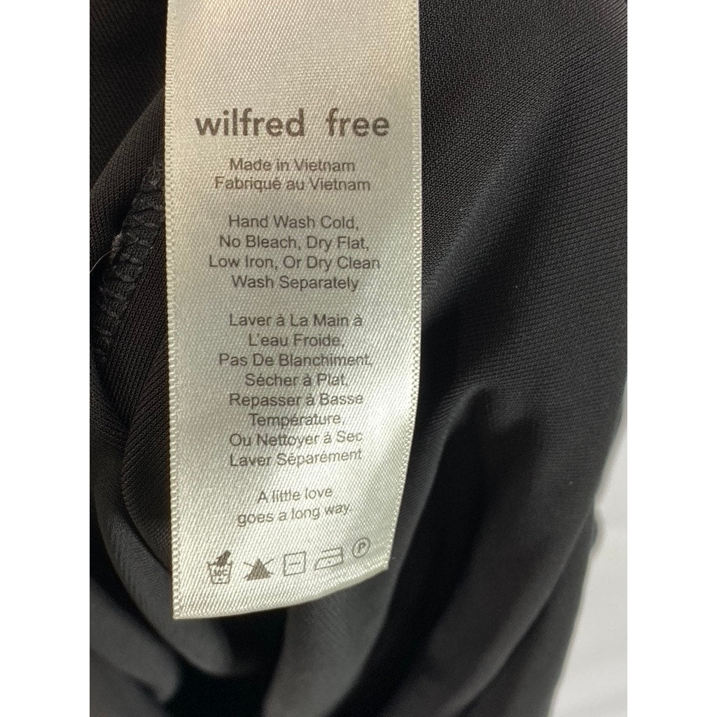 WILFRED FREE Women's Black Solid V-Neck Casual Sleeveless Cami Midi Dress SZ M