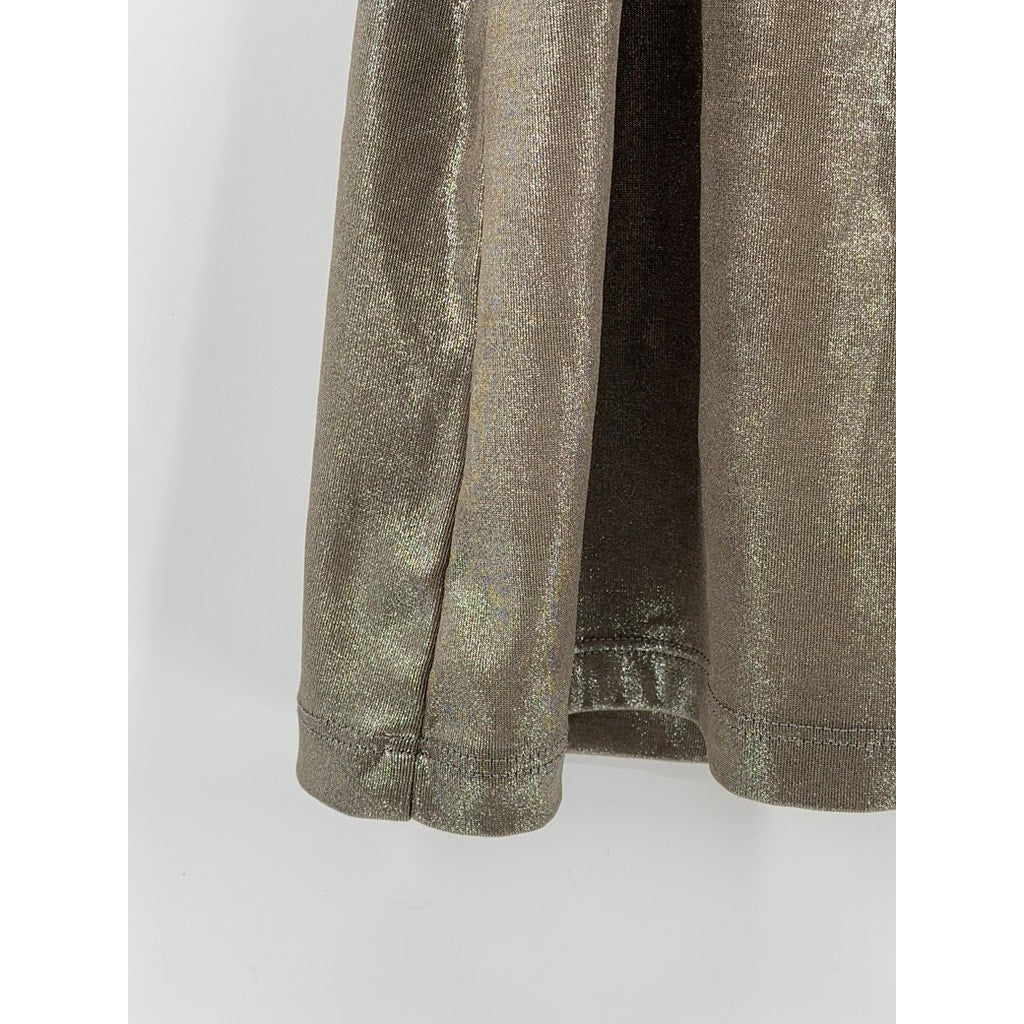PH8 Women's Taupe Silver Scoop-Neck Spaghetti Strap Lightweight Tank SZ XS