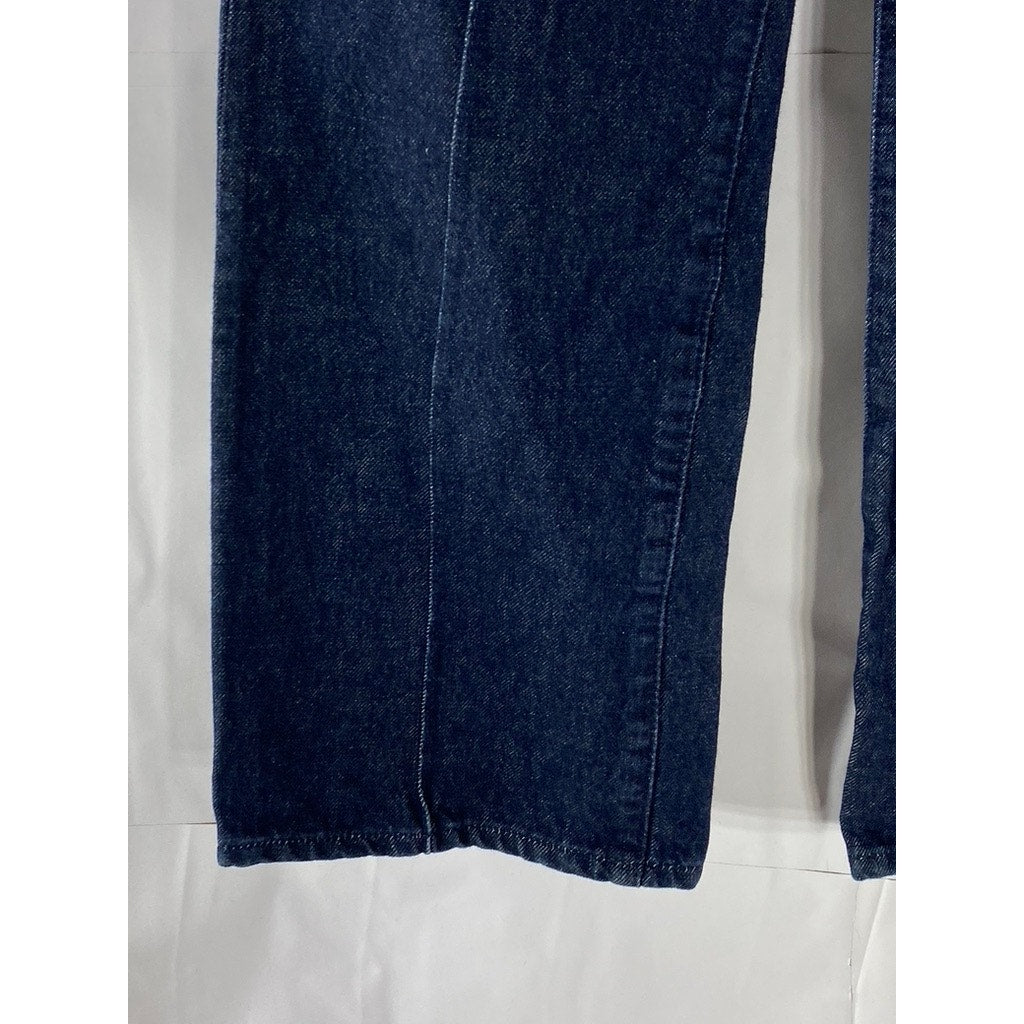 & OTHER STORIES Women's Dark Blue Denim Wide Leg Regular-Fit Jean SZ 27