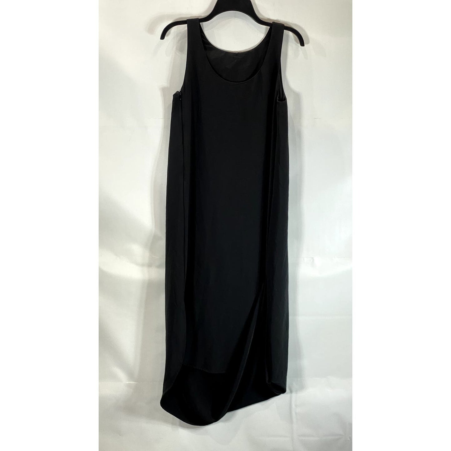 OAK + FORT Women's Black Solid Relaxed-Fit Scoop-Neck Sleeveless Midi Dress SZ S