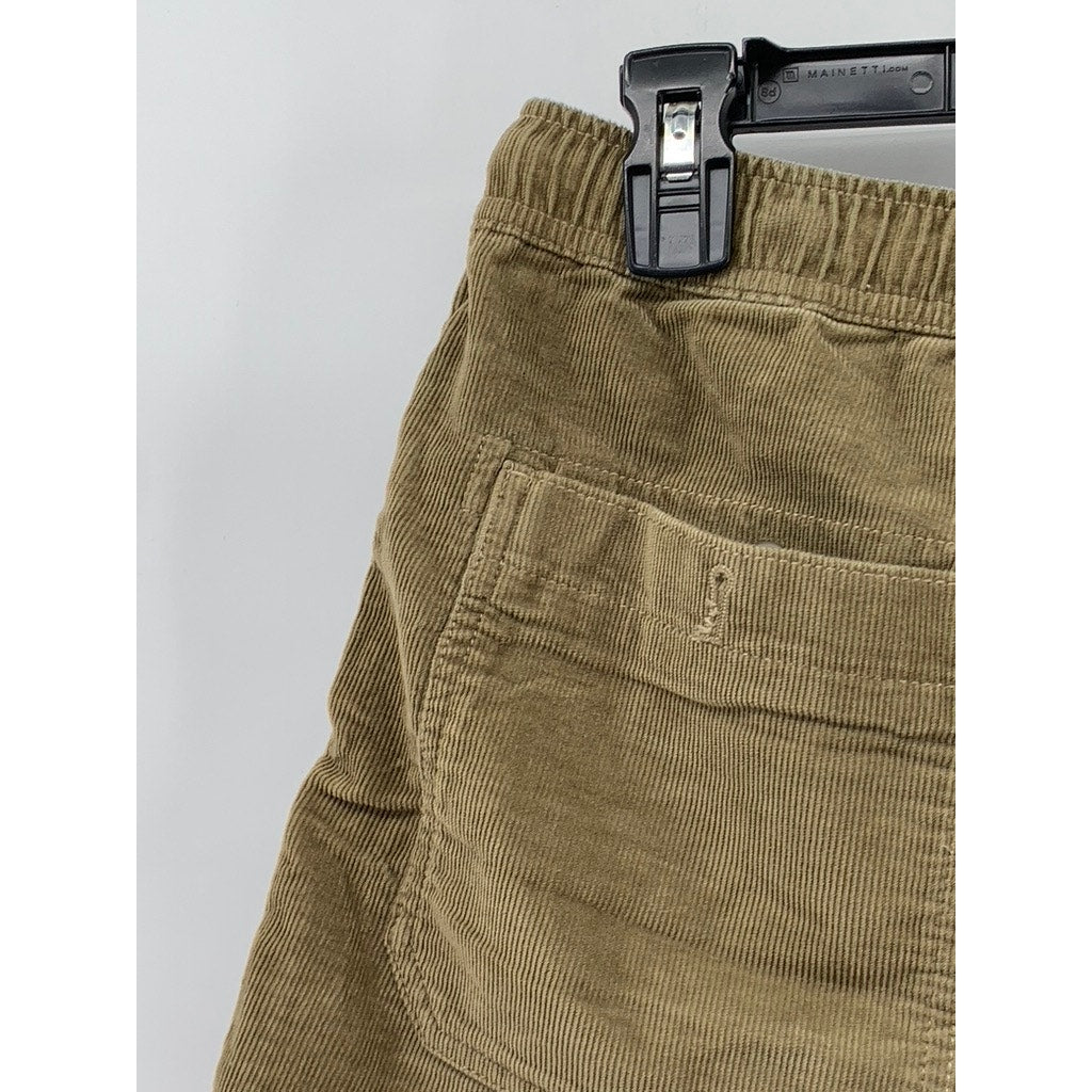 WALLACE & BARNES Men's Tan Corduroy 6" Pull-On Drawstring Shorts SZ S