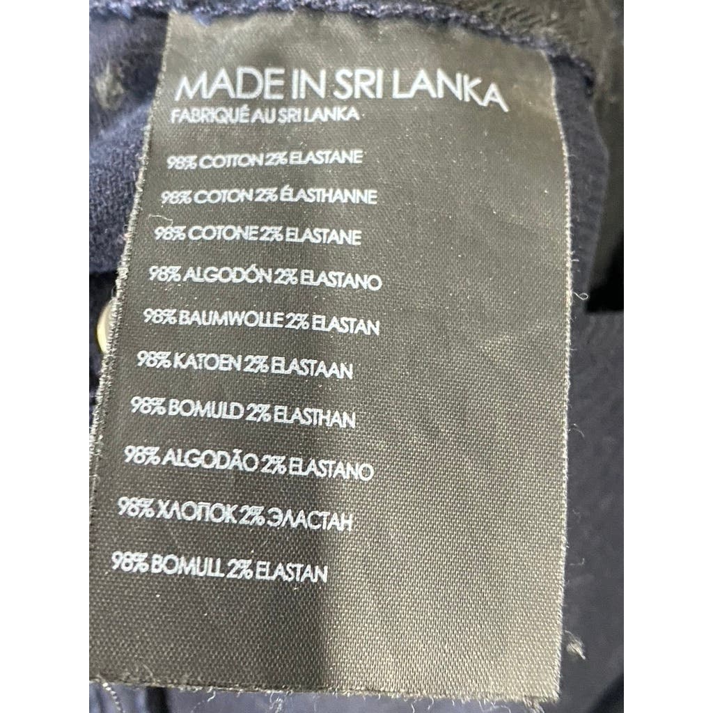 CLUB MONACO Women's Dark Blue 1985 Extra Slim-Fit Five-Pocket Corduroy Pant SZ32