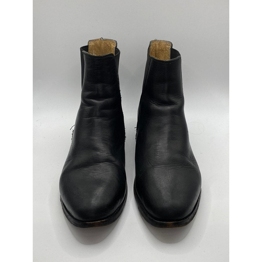 SUTRO FOOTWEAR Women's Black Leather Ortega Round-Toe Ankle Chelsea Boots SZ 8