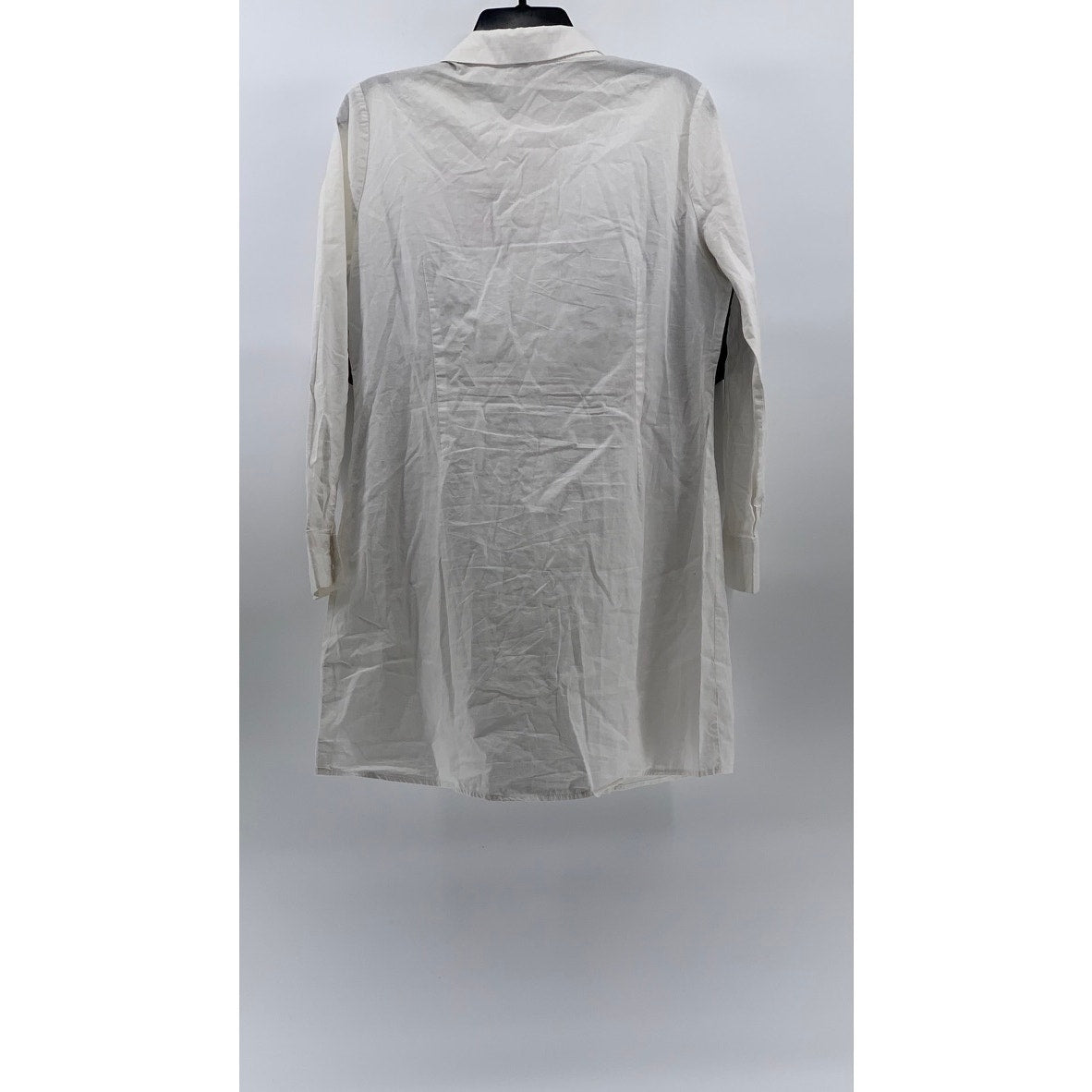 BLASHE Women’s White-Black Tie-Front Button-Up Long Sleeve Shirt Dress SZ L