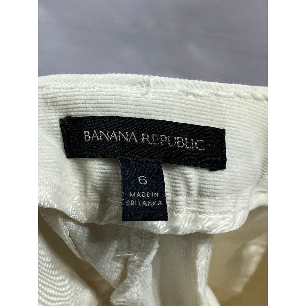 BANANA REPUBLIC Women’s Beige Wide-Leg Relaxed-Fit Pant SZ 6