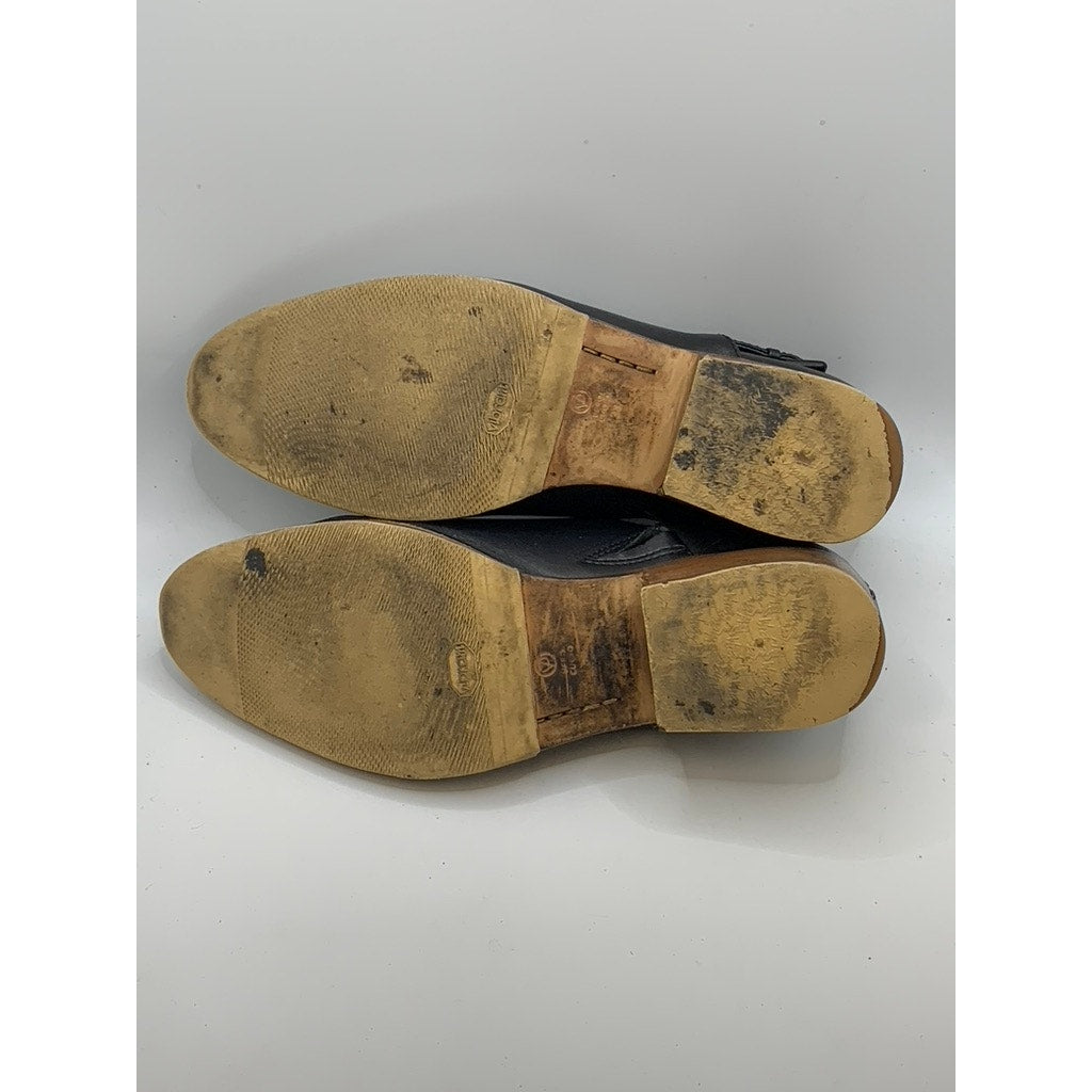 3.1 PHILLIP LIM Women's Black Leather Block Heel Ankle Boots SZ 38(8)