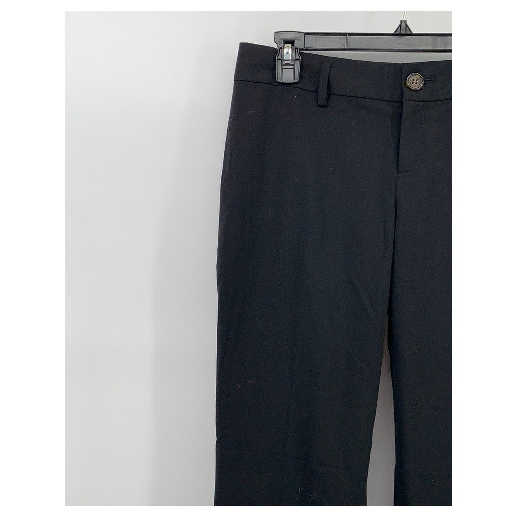 BANANA REPUBLIC Women's Black The Logan Fit Stretch Wool-Blend Pants SZ 4L