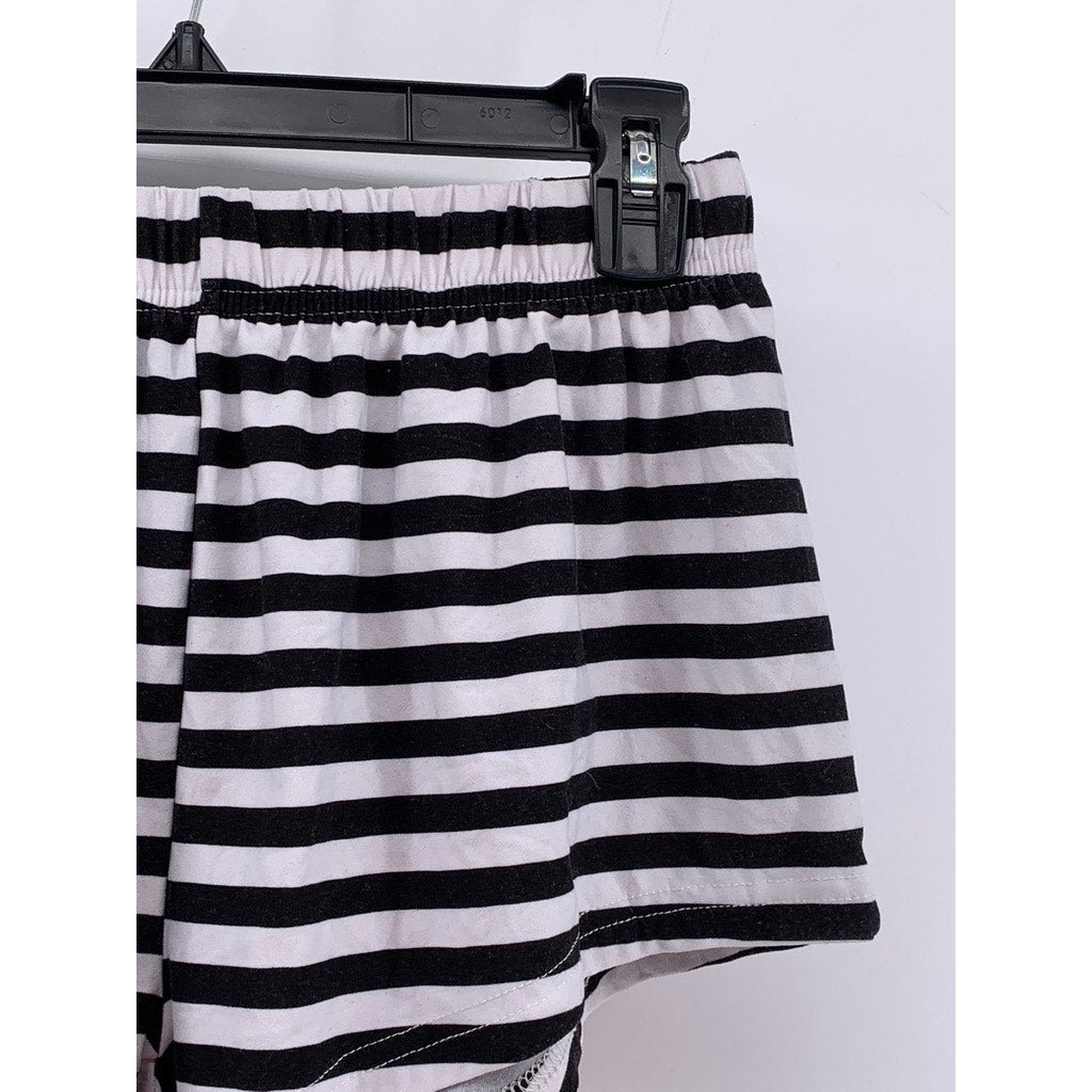 DISNEY Women's Black-White The Night Before Christmas Striped Sleep Shorts SZ S