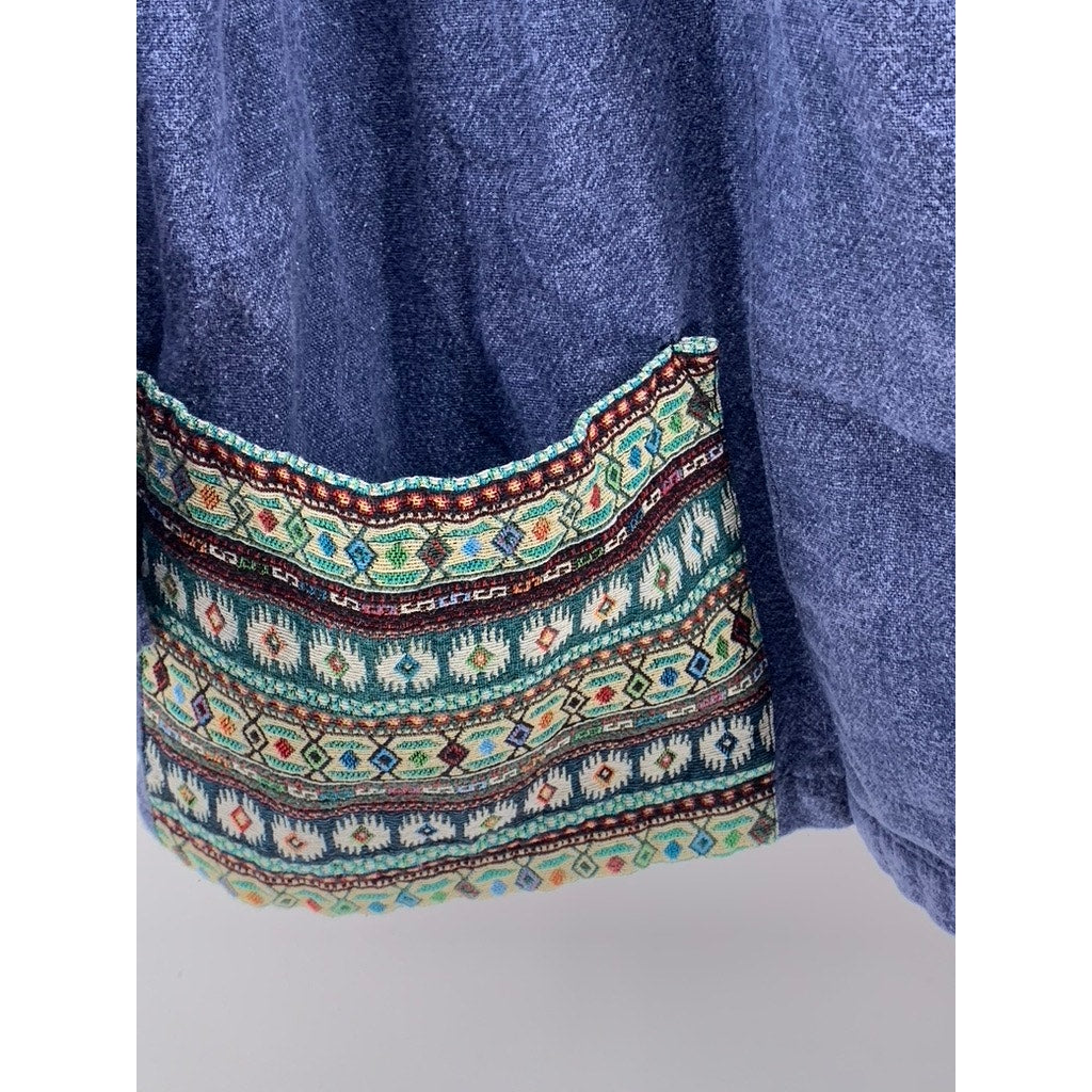 NEPTUNE Unisex Navy Rare TMCE Embroidered Graphic Open-Front Cardigan SZ OS