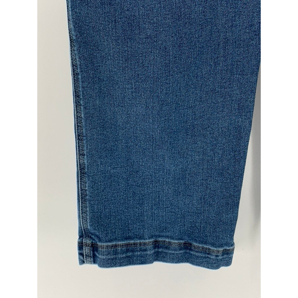 L.L.BEAN Women's Medium Tall Blue 207 Vintage High-Rise Wide-Leg Jeans SZ 2 M/T