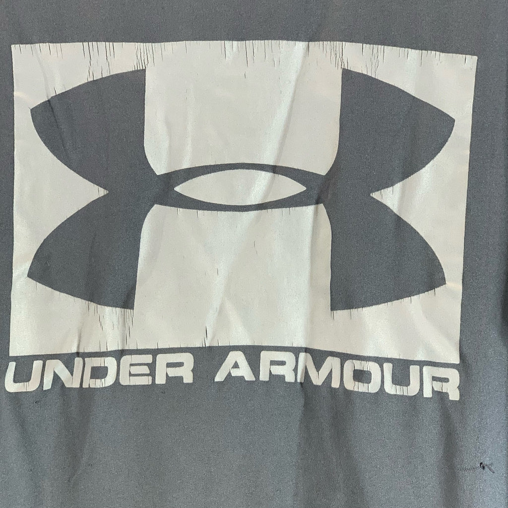 UNDER ARMOUR Men's Gray Crewneck Loose-Fit Short Sleeve Active T-Shirt SZ 2XL