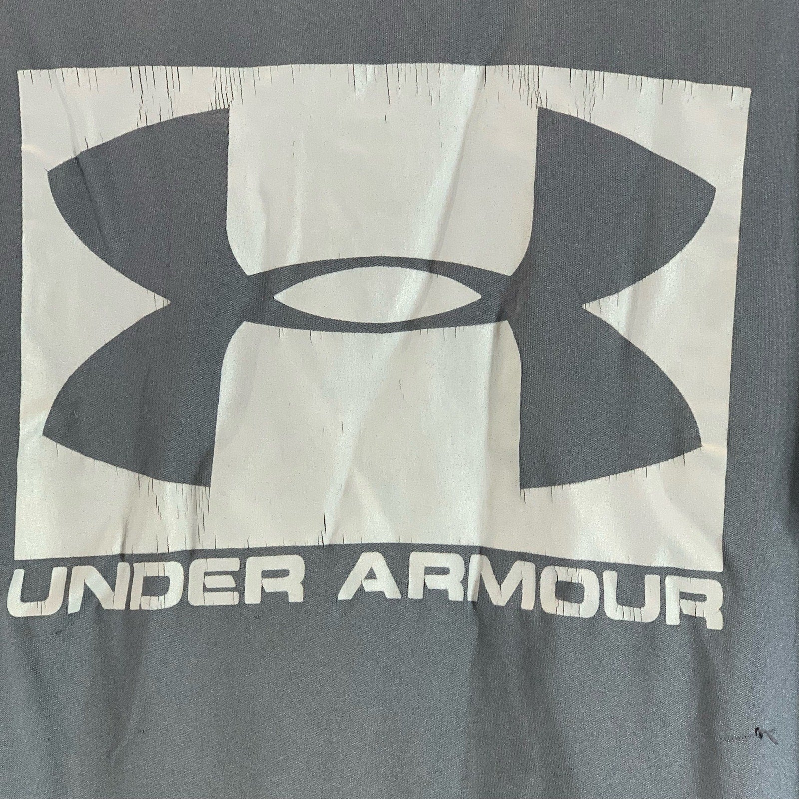 UNDER ARMOUR Men's Gray Crewneck Loose-Fit Short Sleeve Active T-Shirt SZ 2XL