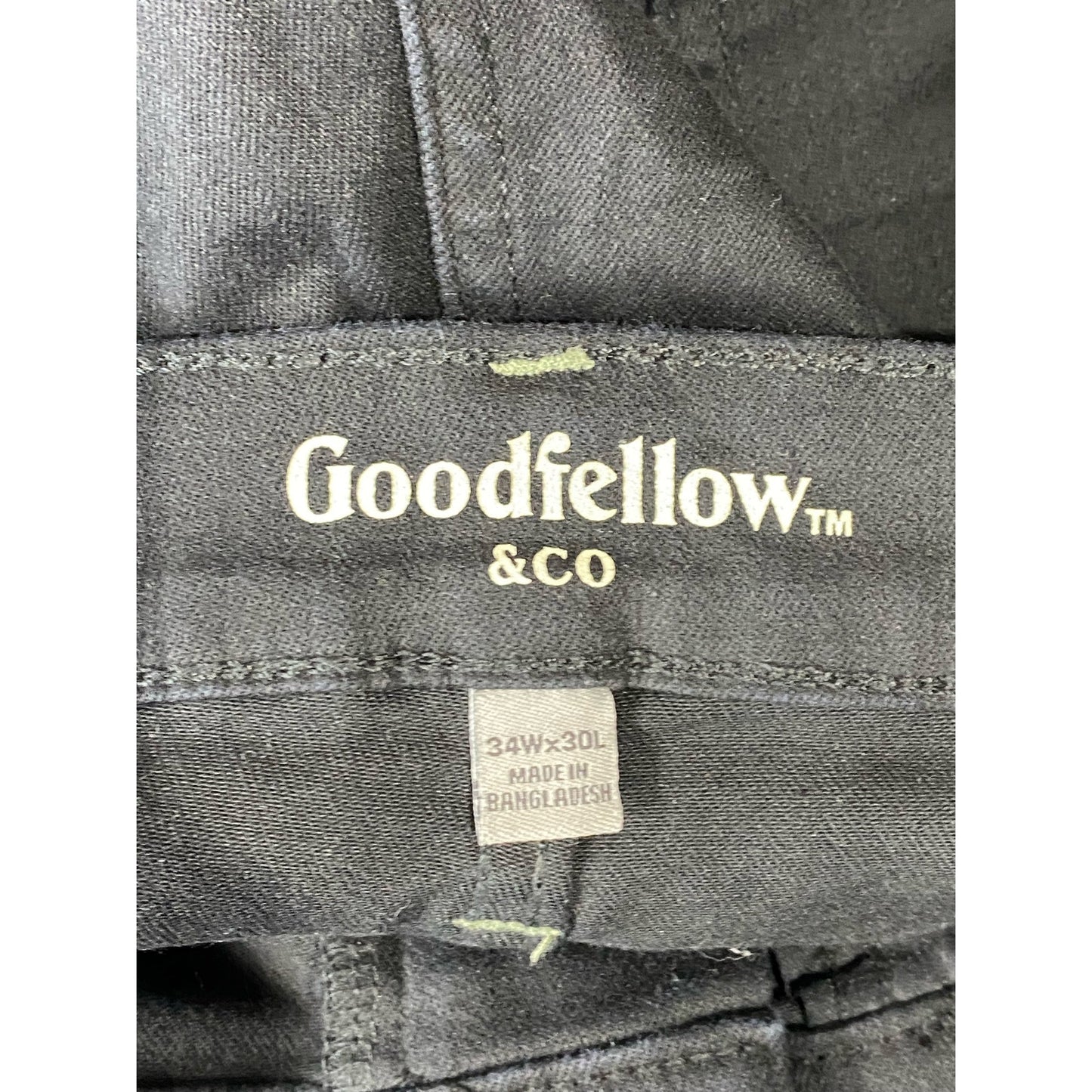 GOODFELLOW & CO Men's Solid Black Total Flex Skinny-Fit Denim Jeans SZ 34X30