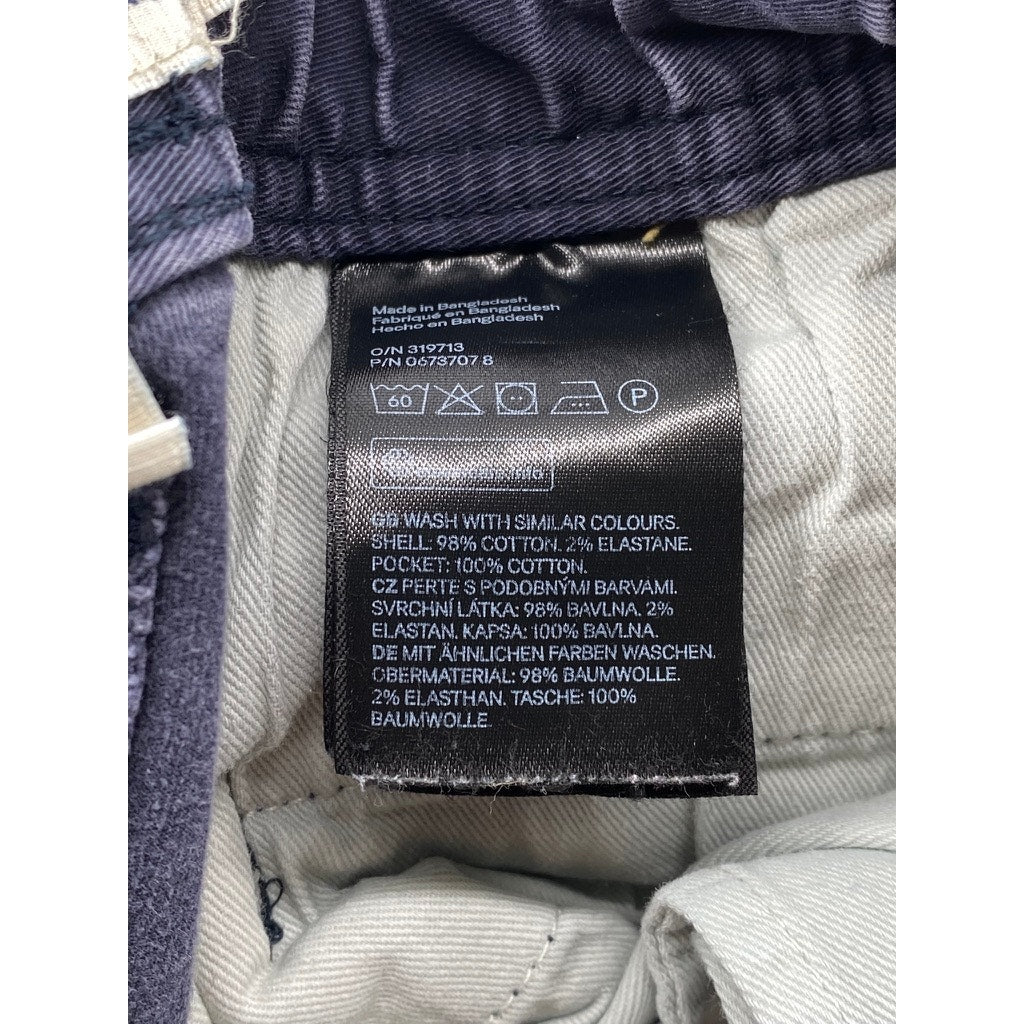 H&M L.O.G.G. Men's Navy Denim Slim-Fit Stretch Drawstring Jogger Pants SZ M