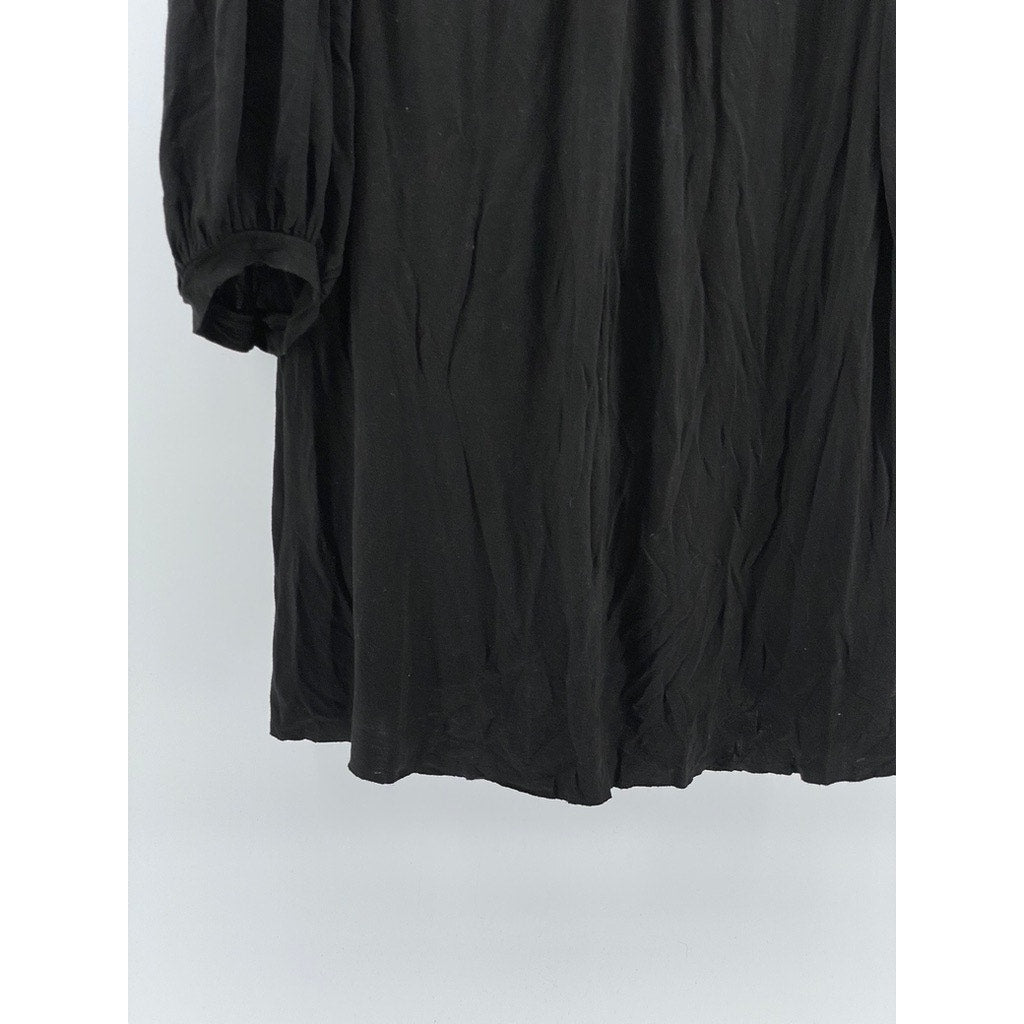 TWELFTH STREET BY CYNTHIA VINCENT Women's Black Textured Turtleneck Top SZ L