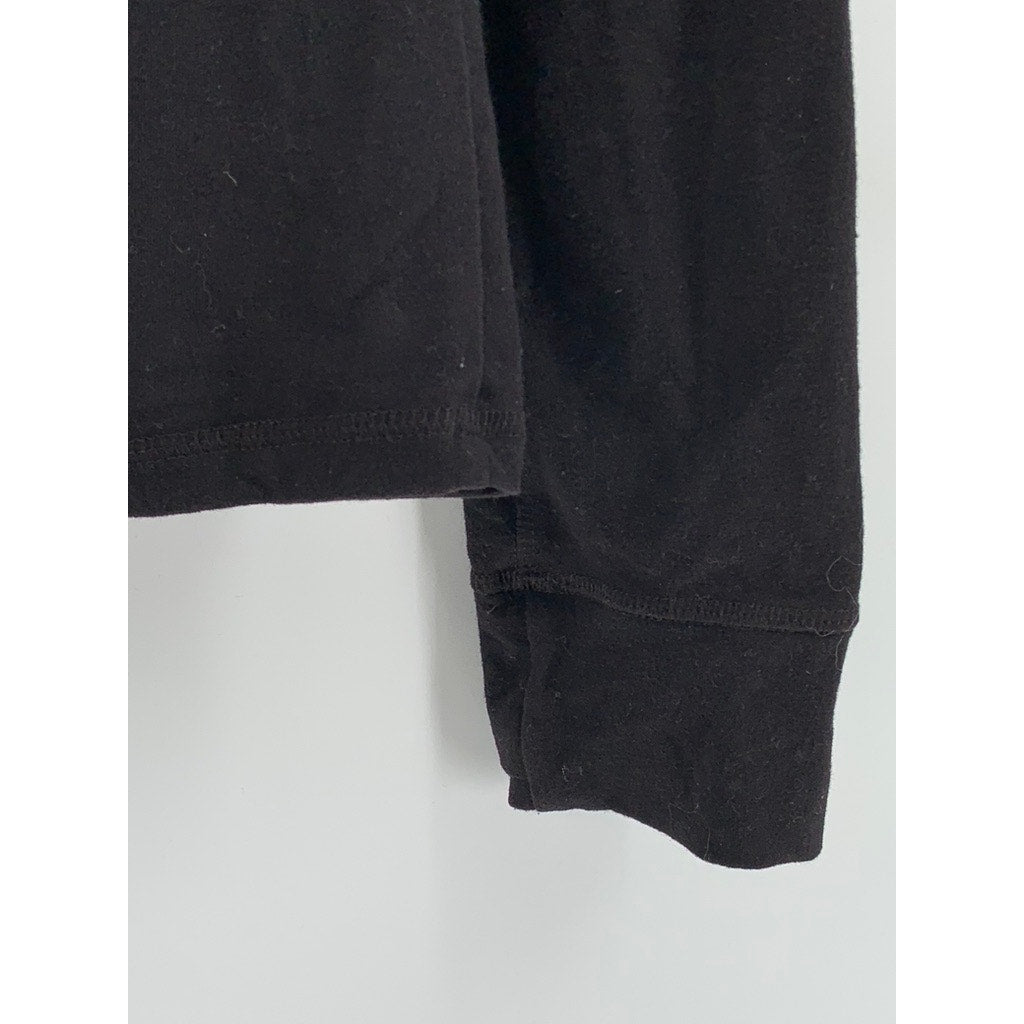 TEK GEAR Women's Black Zip-Up Hooded Essential Gear Sweater SZ M