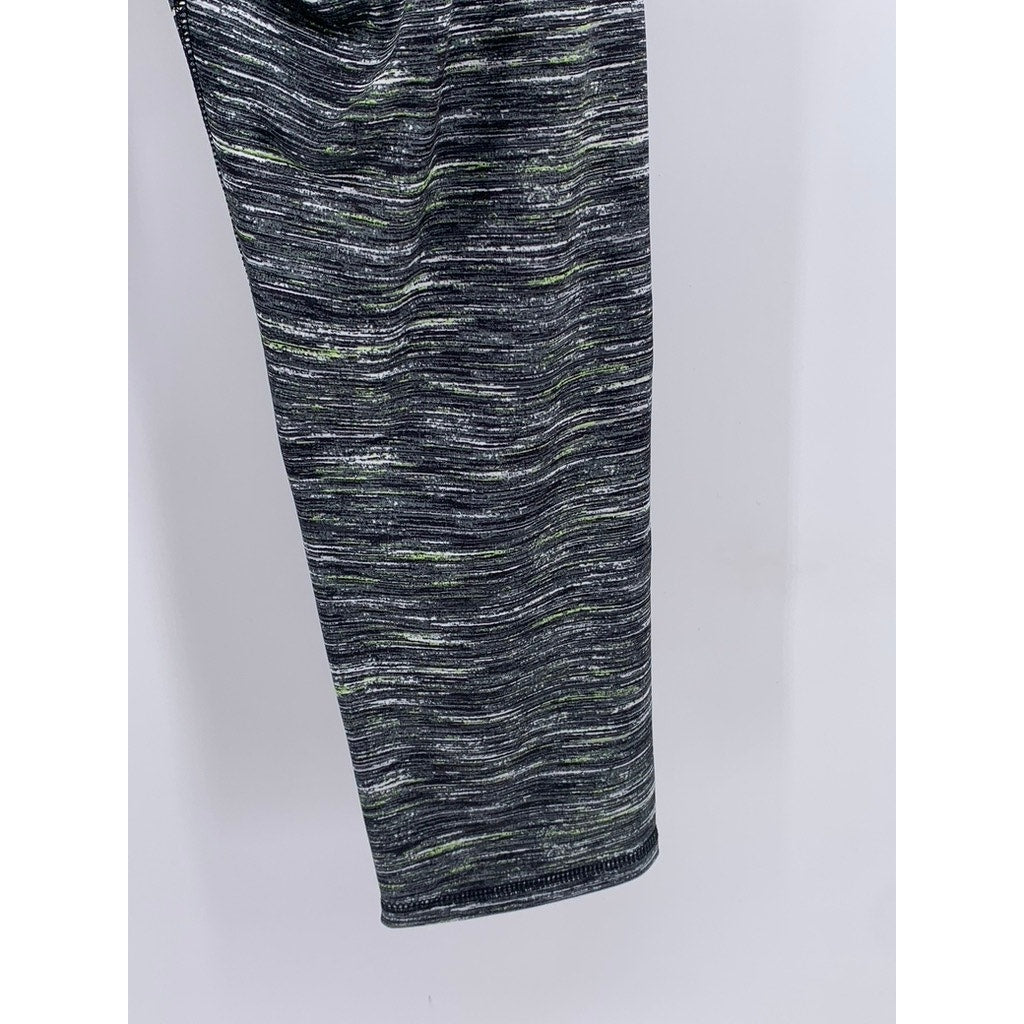 RBX Live Life Active Women's Black Printed High Rise Capri Pants SZ L