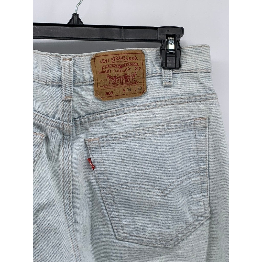 LEVI'S Men's Light Wash Vintage 90'S Straight Leg Regular Fit Jeans SZ 34X30