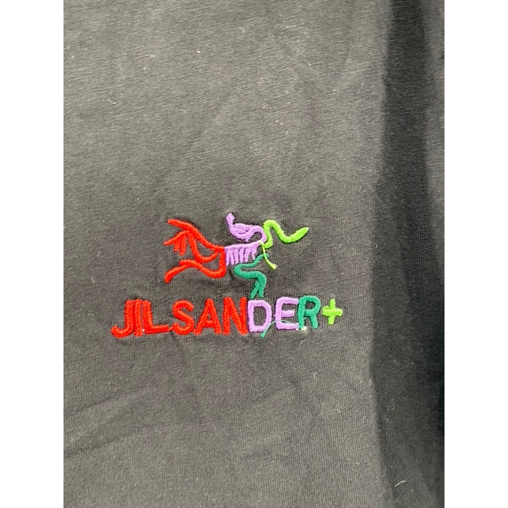 JIL SANDER X ARC'TERYX Men's Black-Multi Embroidered Logo Crewneck T-Shirt SZ M