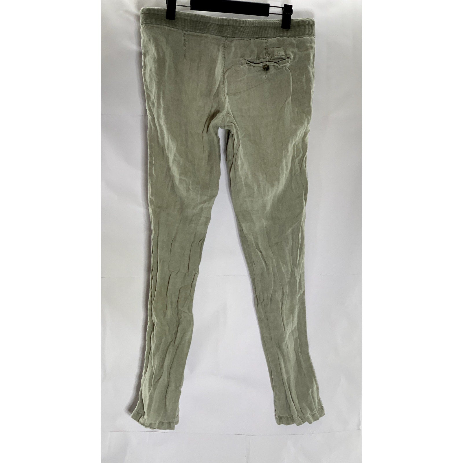 JAMES PERSE Standard Women's Light Gray Lightweight Linen Straight-Leg Pant SZ 1