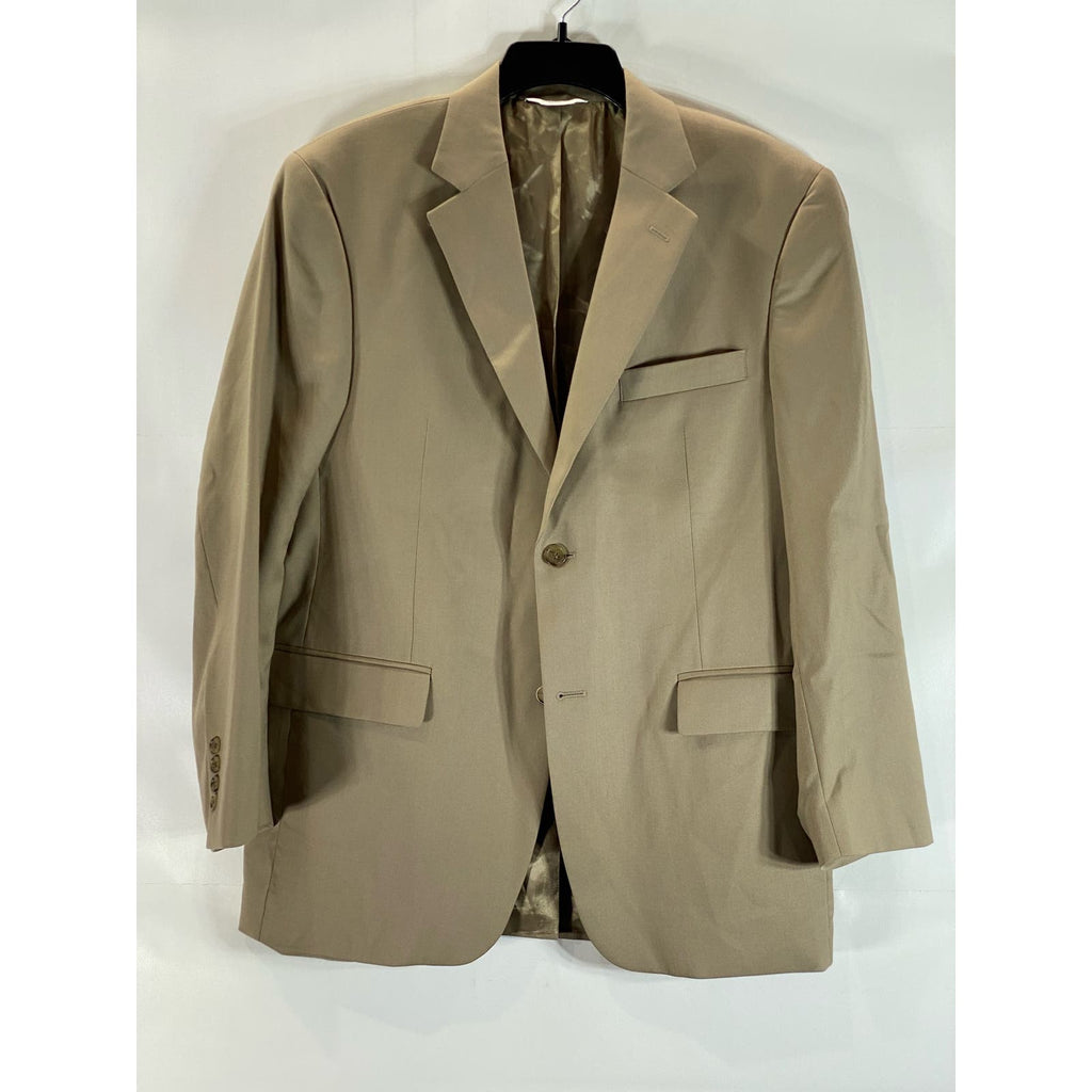 JOSEPH & FEISS International Trio Men's Tan Wool Two-Button Blazer SZ 40R