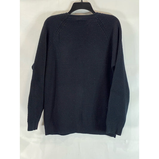 NUEW NEWULANDS TRAAT Men's Black Knit Crewneck Pullover Sweater SZ M