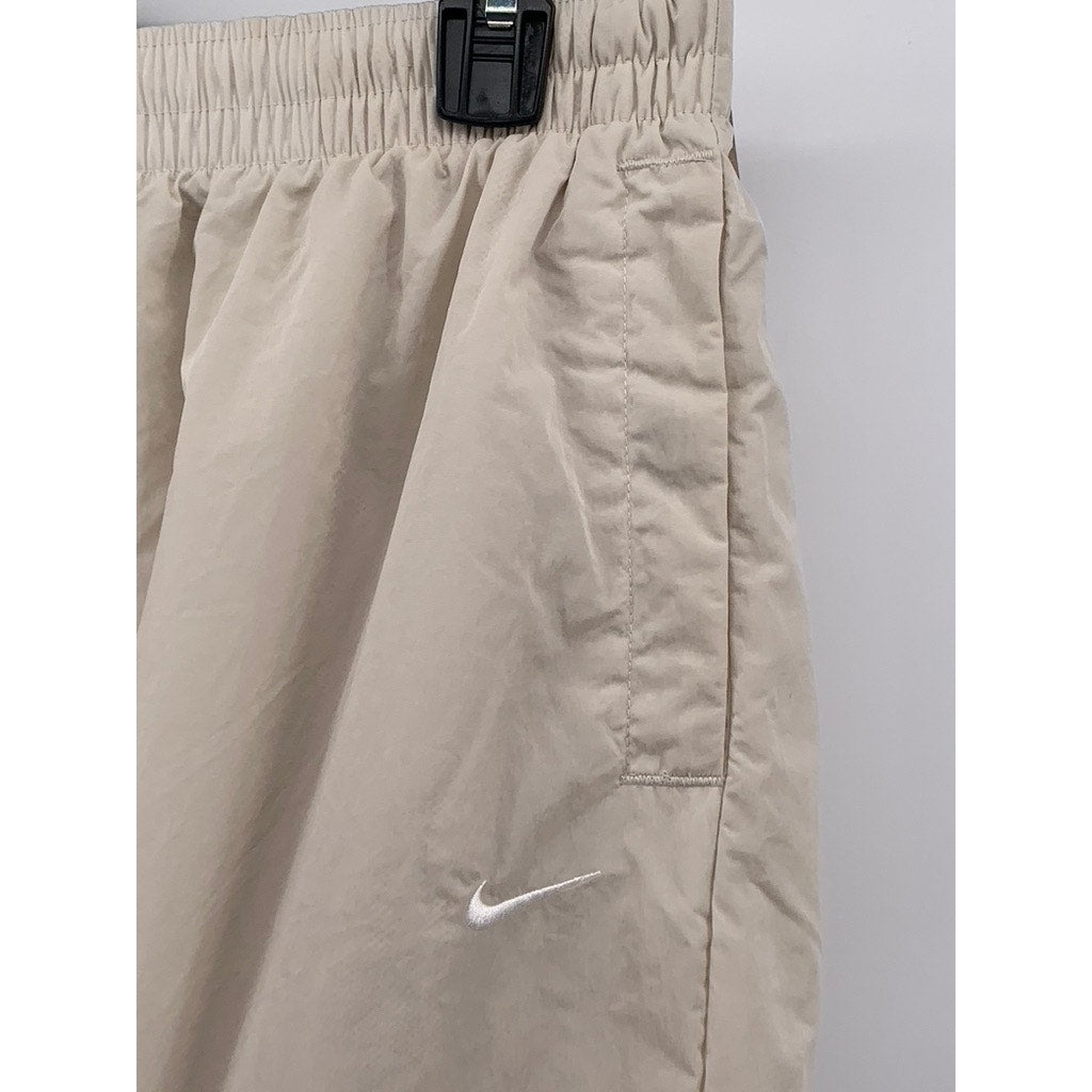 NIKE Women's Tan Oversized Full Length Mid-Rise Elastic Waist Sweatpants SZ S