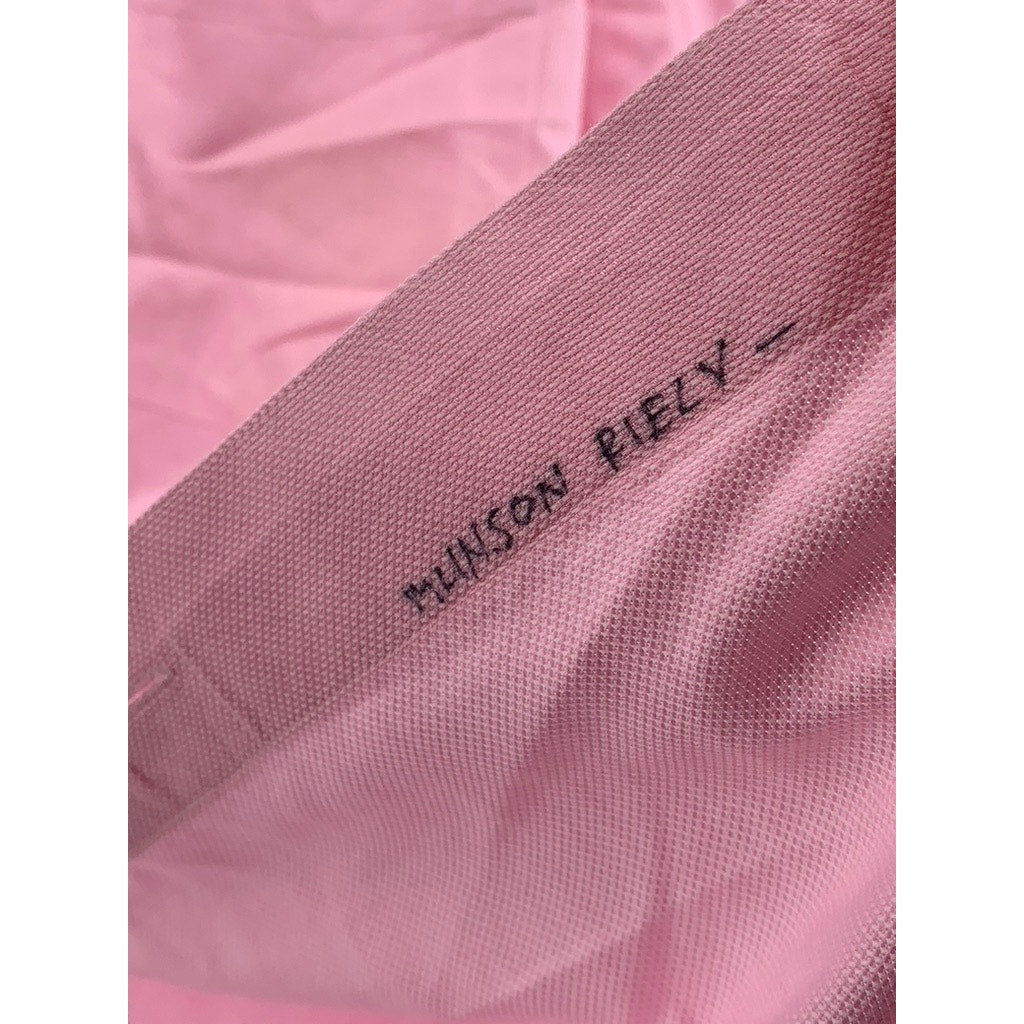 UNBRANDED Men's Pink Button-Up Long Sleeve Regular Fit Shirt SZ M