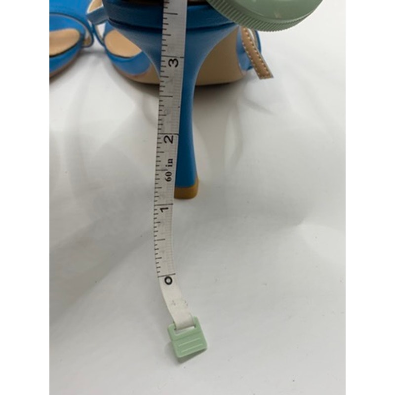 YACHOU Women's Blue Thong Strappy Heeleda Sandals SZ 37