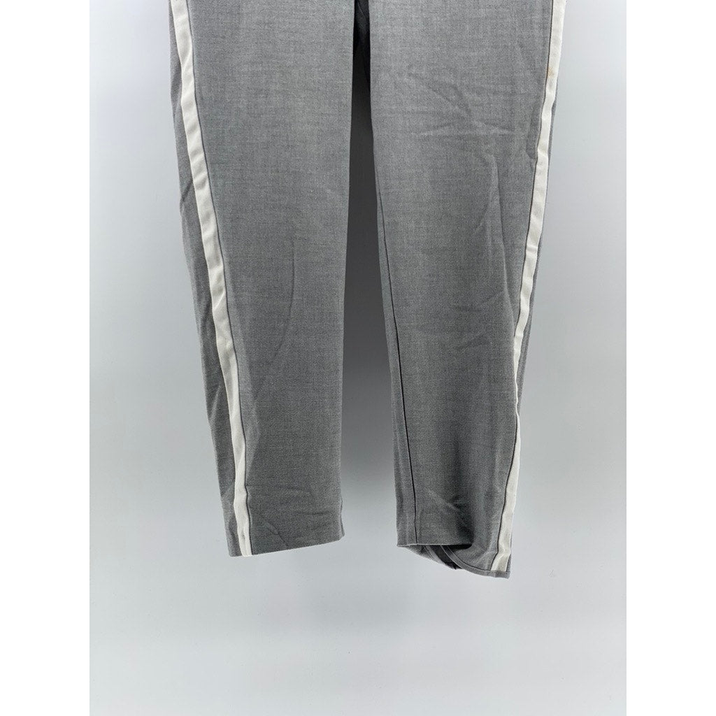 ZARA TRAFALUC Women's Gray-White Side Stripe Cropped Pull-On Pant SZ XS