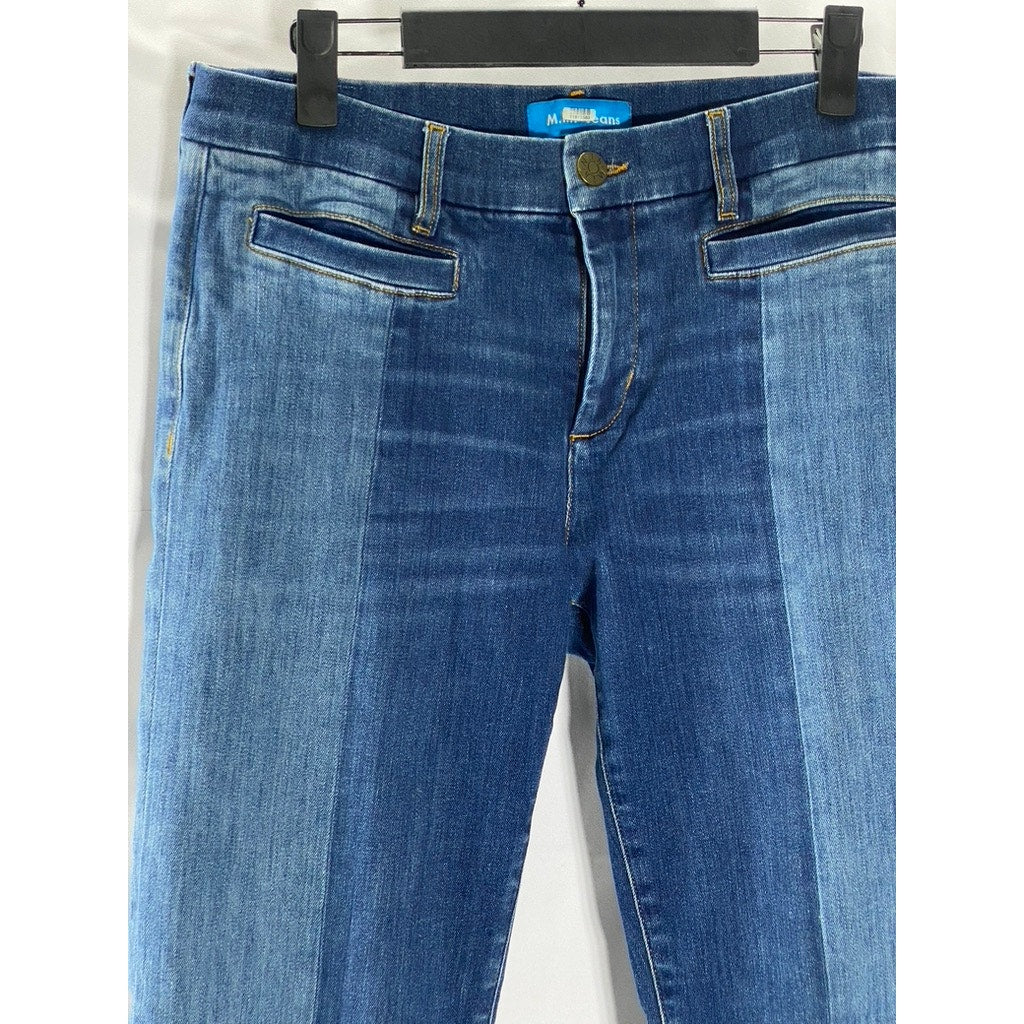 M.I.H JEANS Women's Blue Marrakesh High-Rise Cropped Kick Flare Denim Jean SZ 29