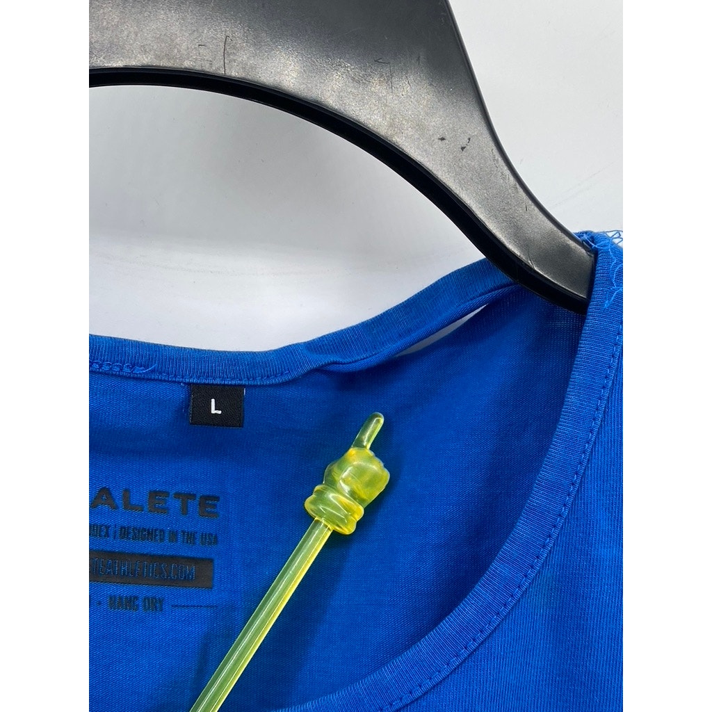 ALPHALETE ATHLETICS Women's Royal Blue Crewneck Short Sleeve Active Top SZ L