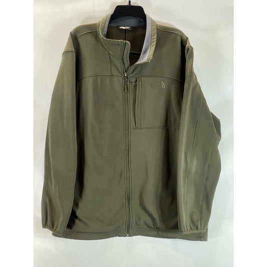 THE NORTH FACE Men's Olive Green Apex Bionic Soft Shell Zip-Up Jacket SZ 2XL