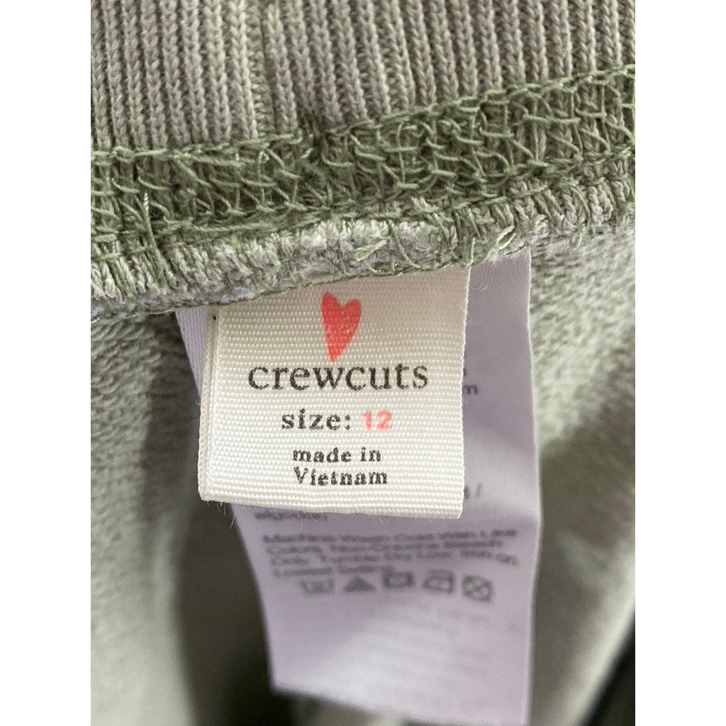 J.CREW Crewcuts Girls' Patina Green French Terry Drawstring Sweatpants SZ 12