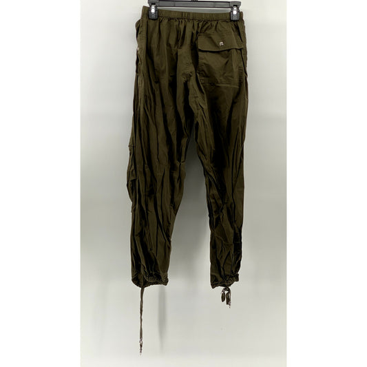 CHILLCHES Women's Olive Green Drawstring Pull-On Jogger Pant SZ M
