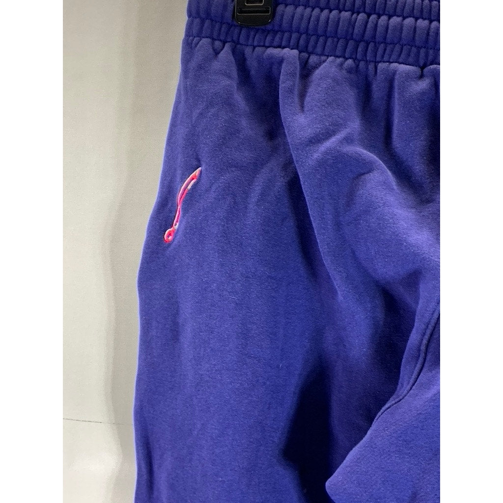 NIKE Men's Blue Fleece Lebron James Standard-Fit Drawstring Jogger Pants SZ S