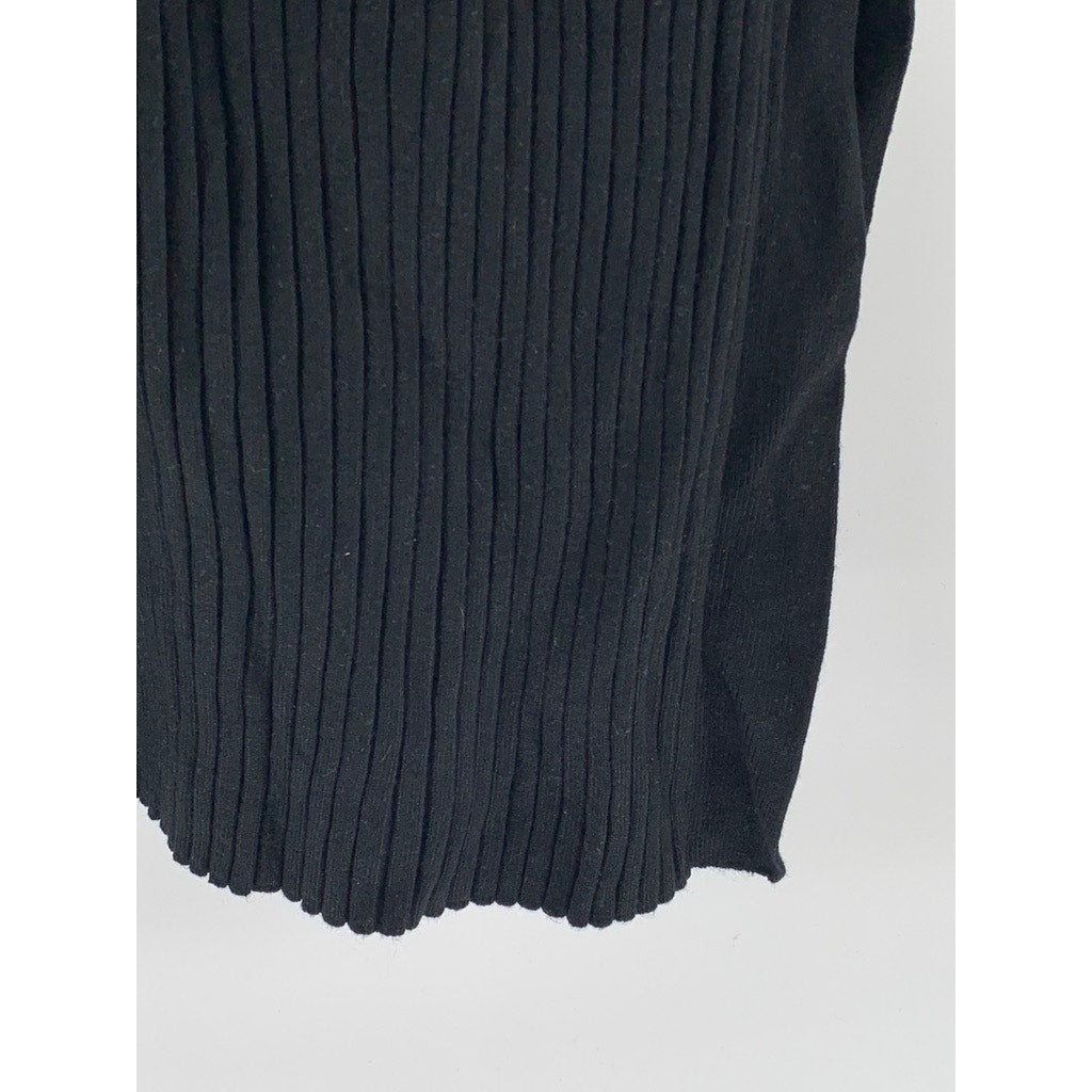 FUTURE COLLECTIVE KHALANA BARFIELD BROWN Women's Black-Cream Ribbed Dress SZ L