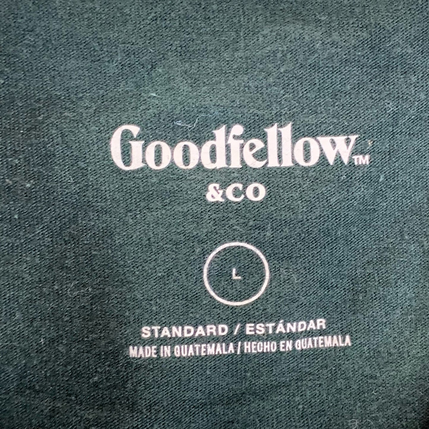 GOODFELLOW & CO Men's Green Printed Crewneck Standard Fit T-Shirt SZ L