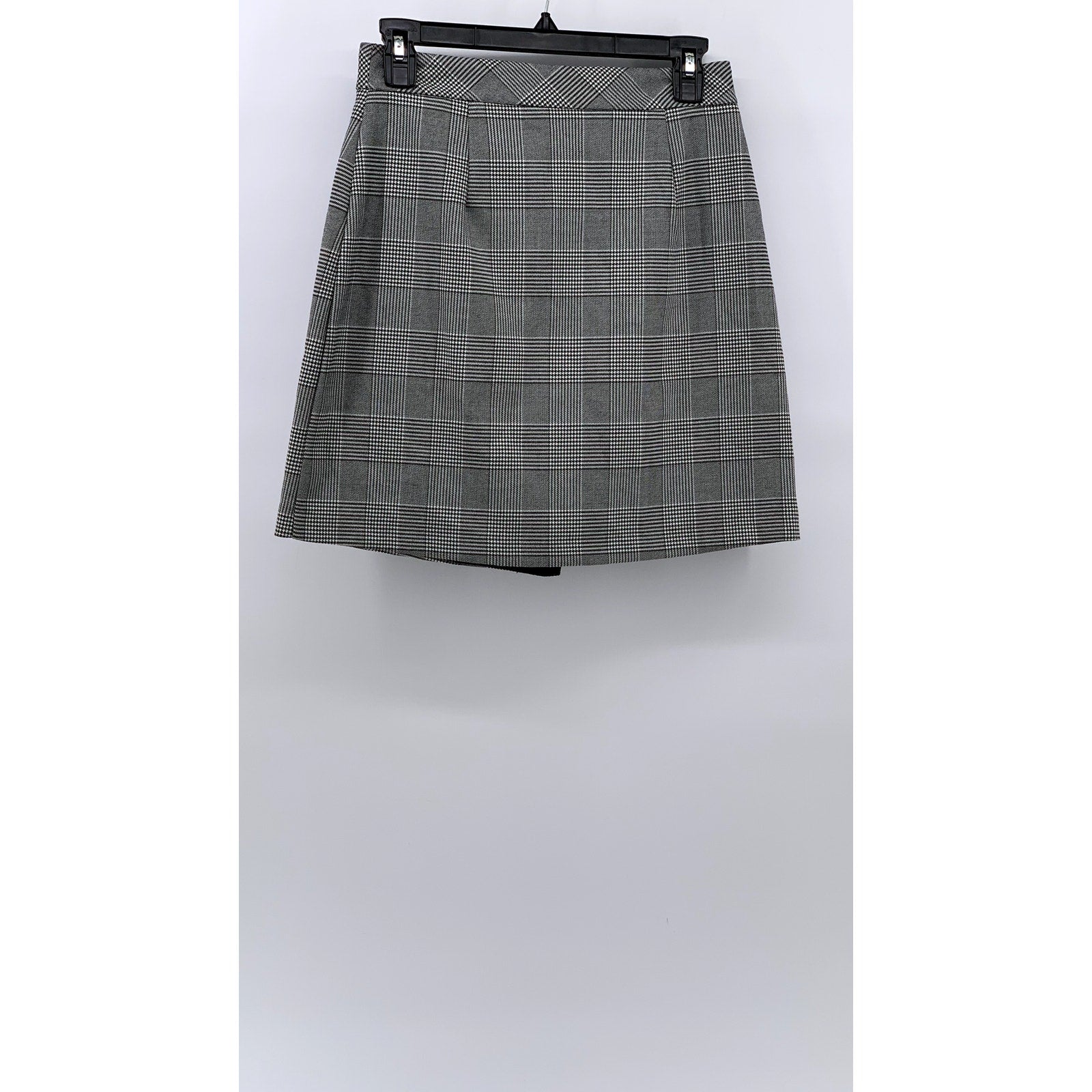ZARA BASIC Women's Gray-Black Plaid Mini Skirt SZ XS