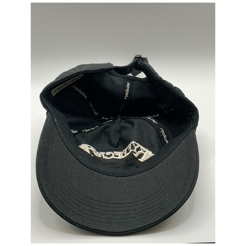 RYEDECKER Men's Black Embroidered Arch Logo Adjustable Cap SZ OS