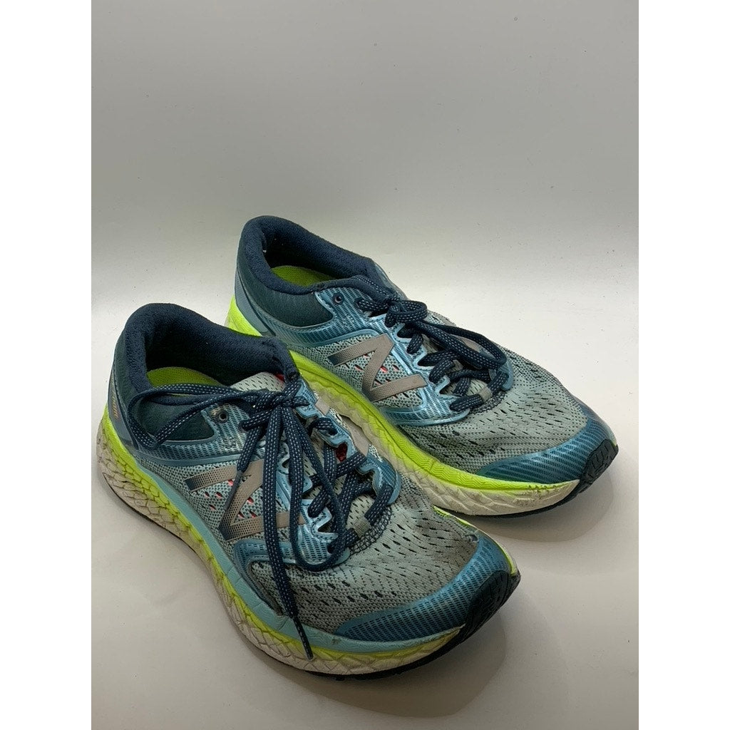 NEW BALANCE Women's Blue-Green Fresh Foam 1080 V7 Sneakers SZ 7.5