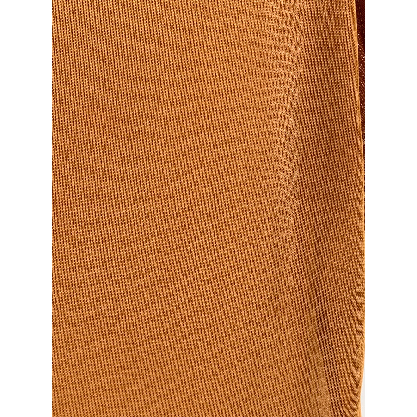 MESHKI Women's Orange Mesh Crewneck Sleeveless Dollie Tank Top SZ M